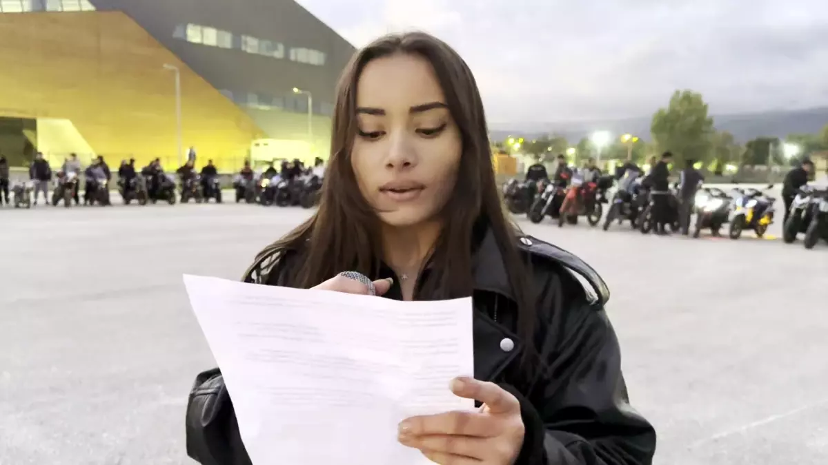 Motosikletliler Kadın Cinayetlerini Protesto Etti