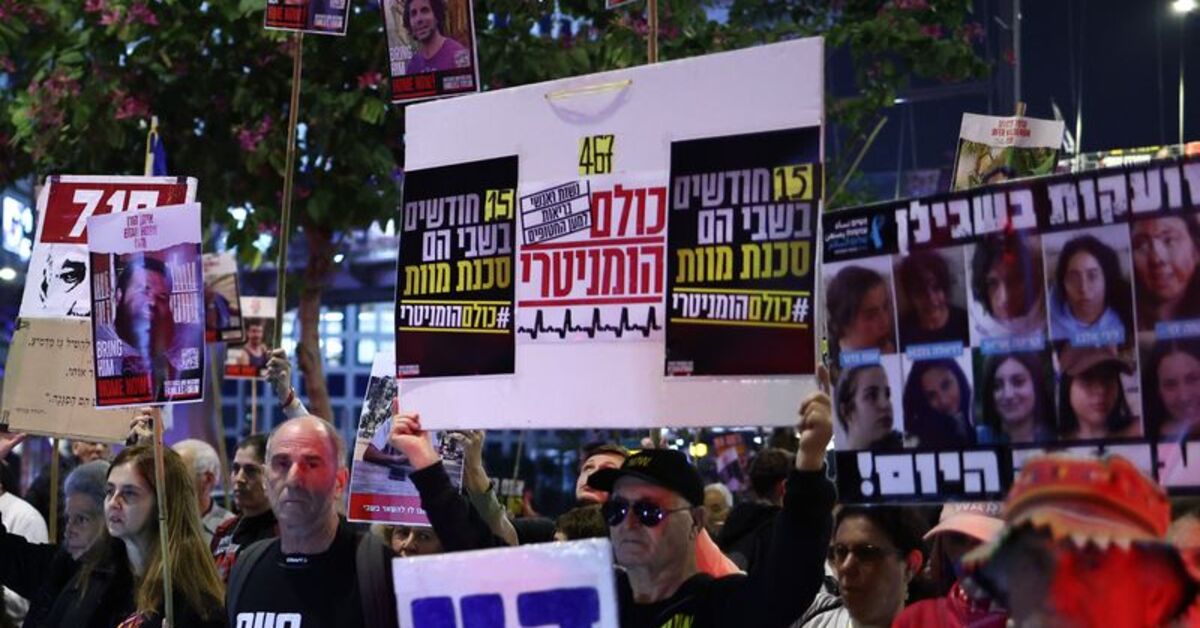 İsrailli esirlerin yakınları Tel Aviv’de toplandı