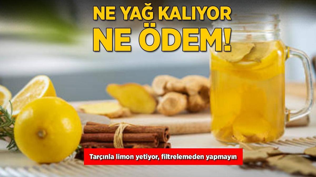 Ne yağ kalıyor ne ödem! Tarçınla limon yetiyor, filtrelemeden yapmayın